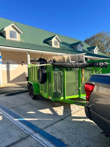 Junk Zilla trailer at a commercial cleanout in Palatka, FL