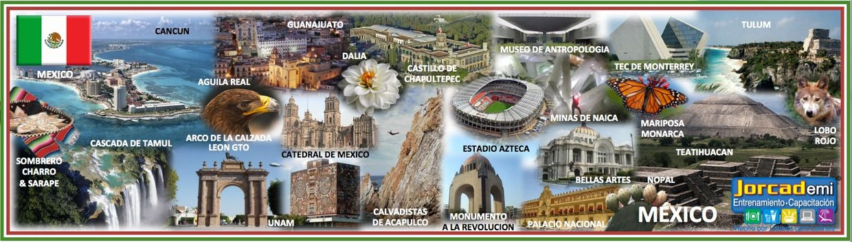 MÉXICO: Teotihuacán, Castillo de Chapultepec, Minas de Naica, Cascada de Tamul, Tulum, Nopal.