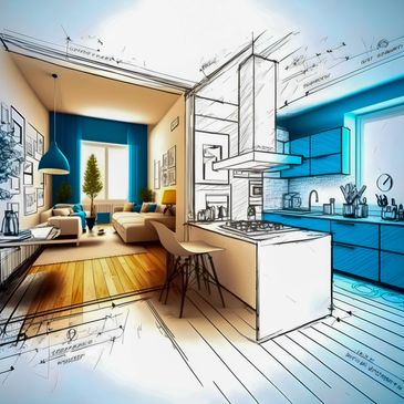 a render image of a suggested modern  kitchen renovatiion