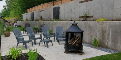 Aménagement de cours arrière Neufchâtel.
Terrassement de cours arrière moderne.