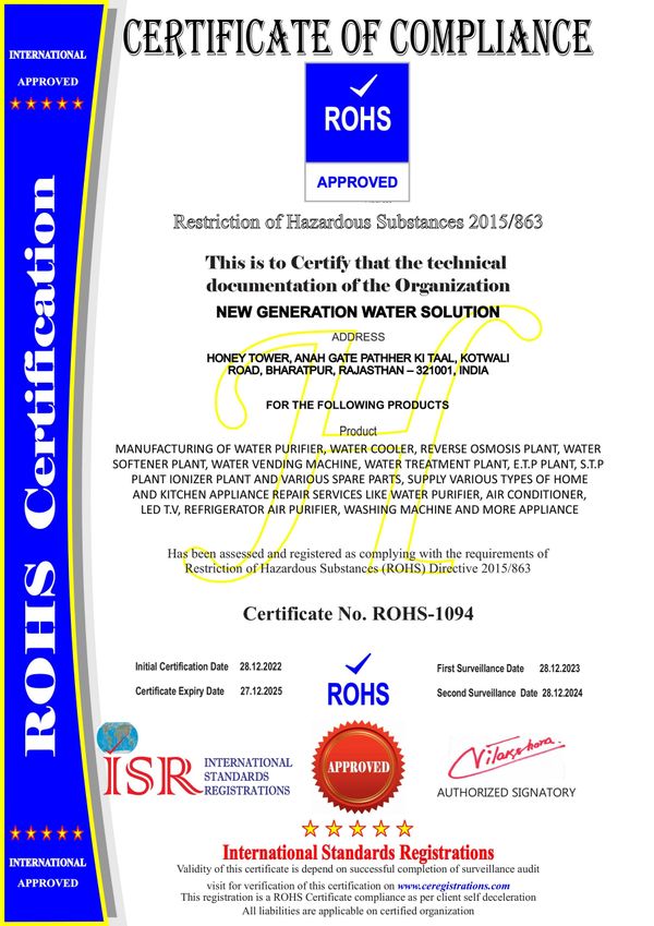 ROHS Certificate