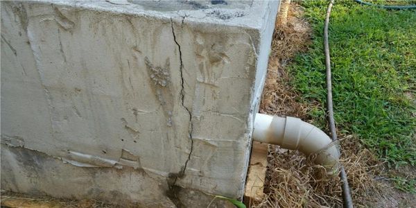 Pond with cracks
