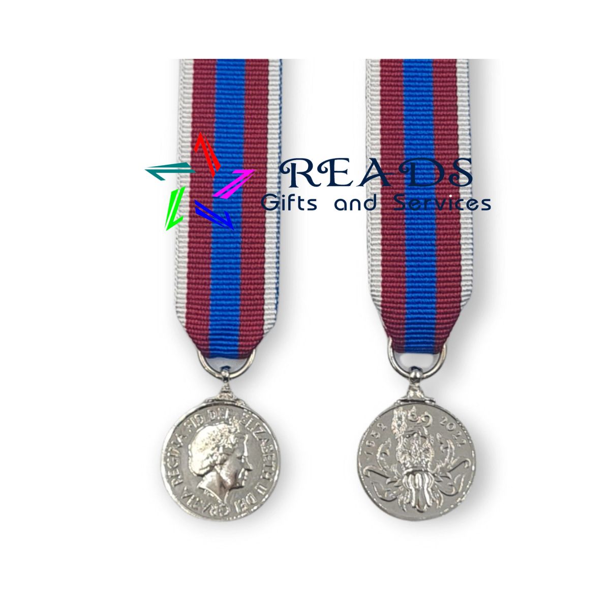 Official Queens Platinum Jubilee Miniature Medal And Ribbon – 100% UK Made