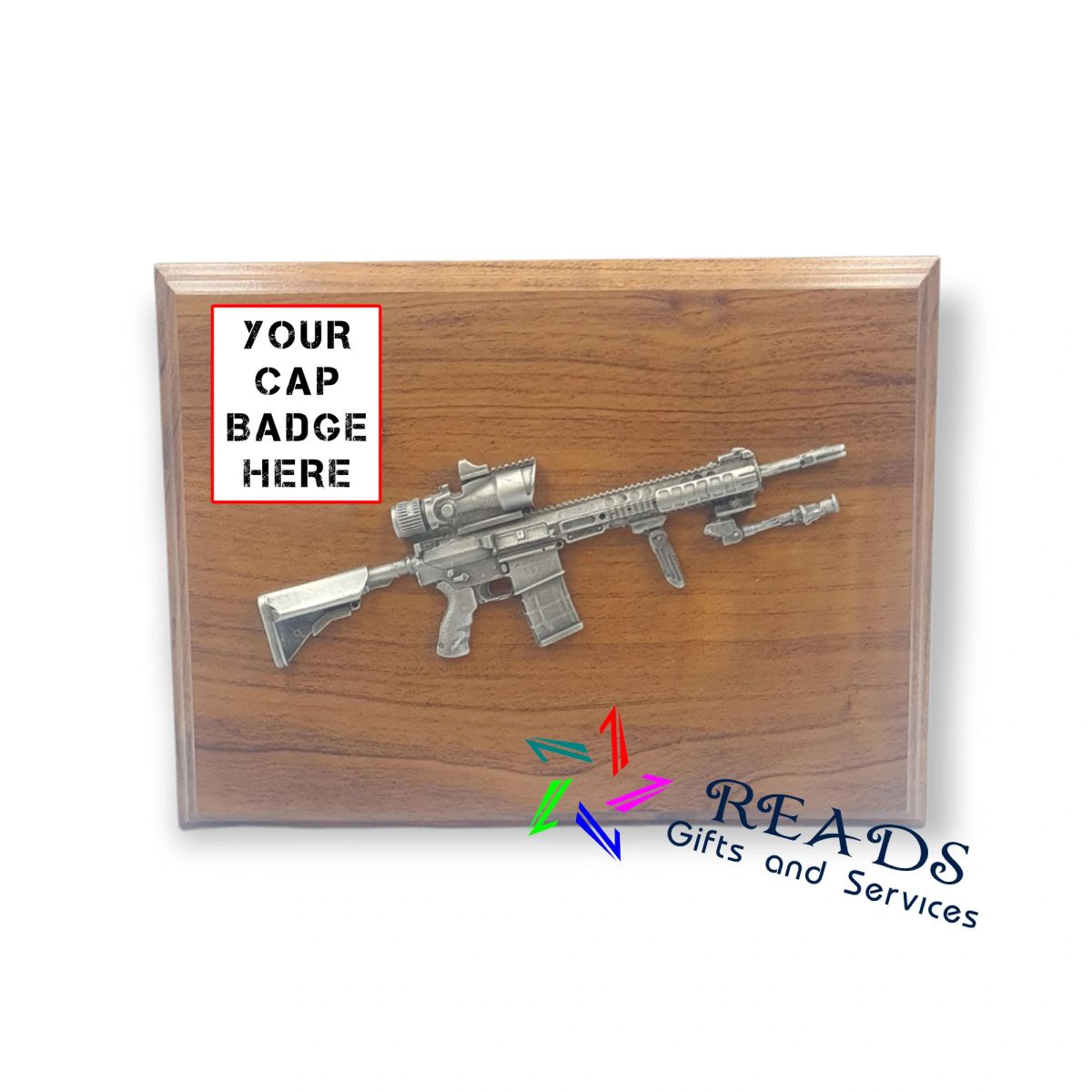 L129A1 Sharpshooter Medium Wooden Plaque
