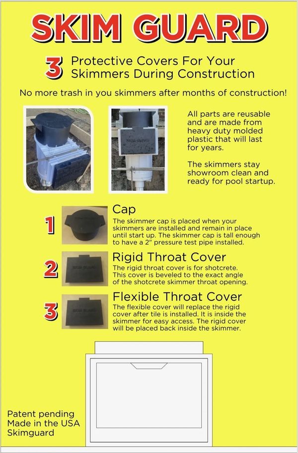 SKIM GUARD, PROTECTOR OF POOL SKIMMERS