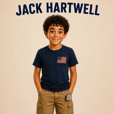 Smiling boy named Jack Hartwell.