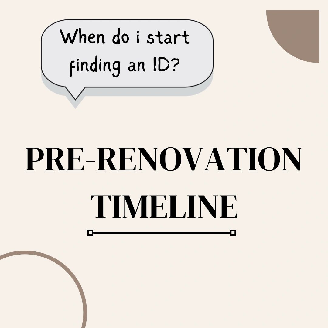 Refurb Timeline Pre-Renovation Timeline