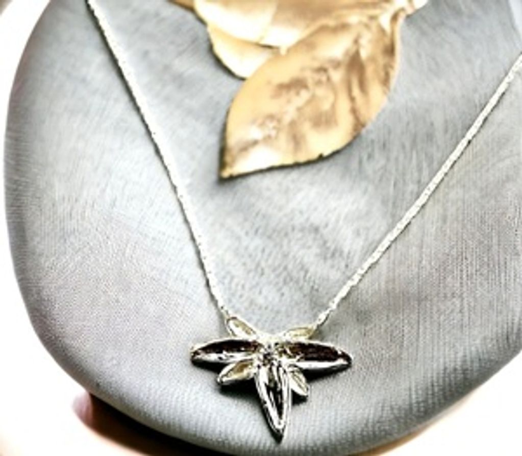 Lotus Silver Pendant & Chain