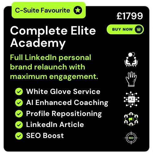 What you get if you purchase a Complete Elite Academy training course for your LinkedIn brand