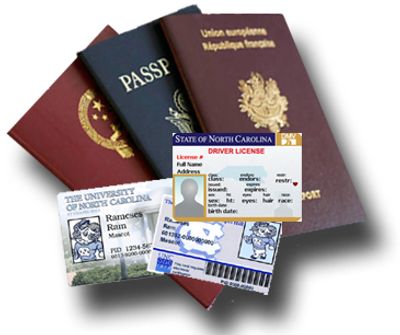 Acceotable forms of identification; passport, state issued identification card or driver license