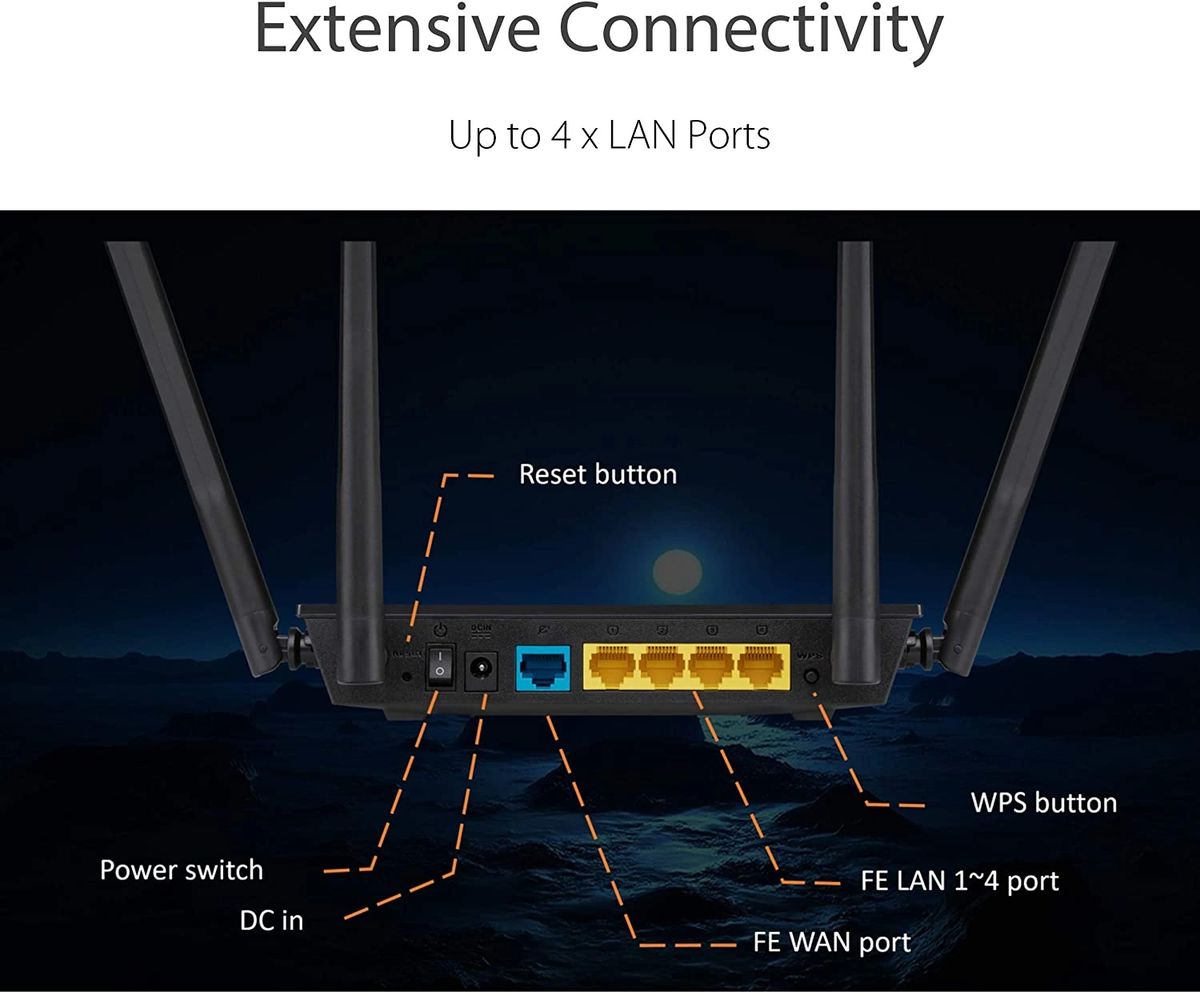 ASUS WiFi Router (RT-AC1200_V2) - Dual Band Wireless Internet Router,  Gaming & Streaming, Easy Setup, Parental