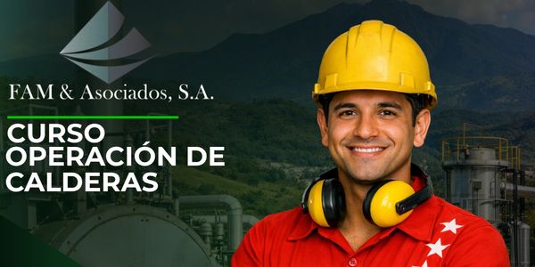 Instructor in safety gear promoting boiler operation course.