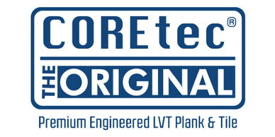 COREtec logo that links to additional flooring and waterproof vinyl plank resources. 