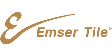 Emser Tile logo linking to additional residential and commercial floor and wall  tile resources.