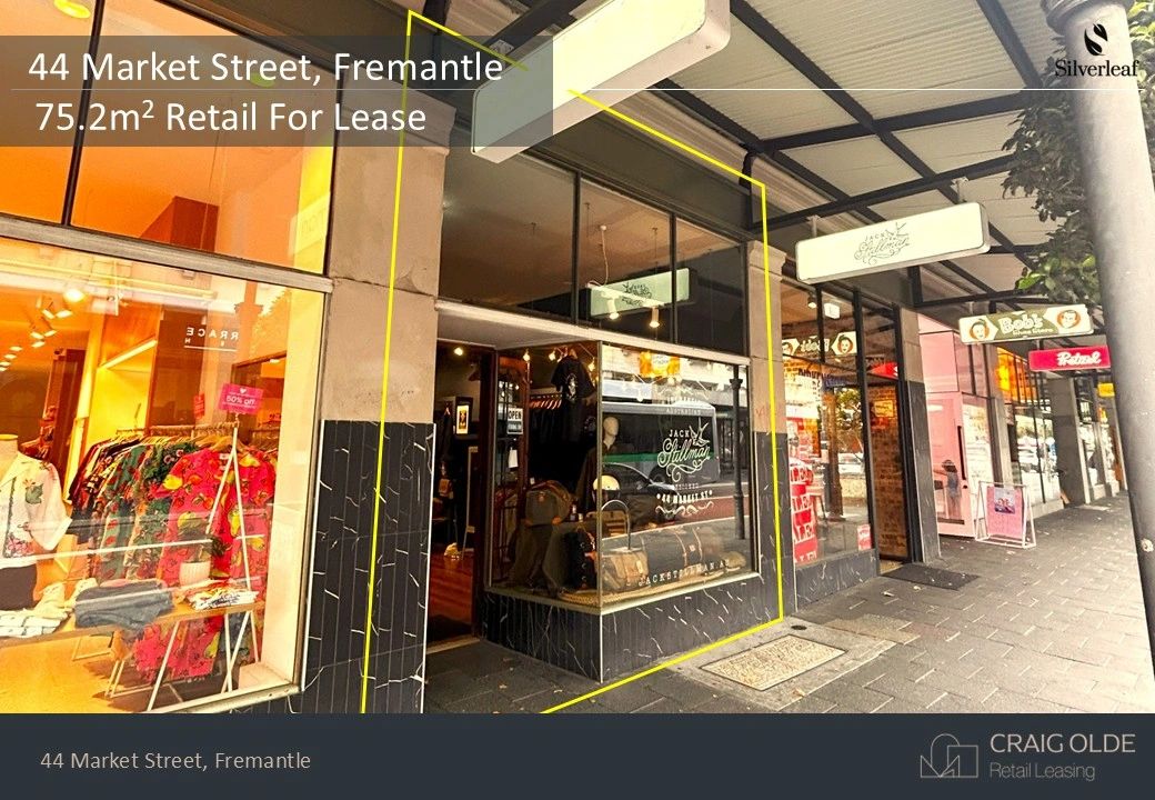 Character shopfront for lease in heritage Fremantle