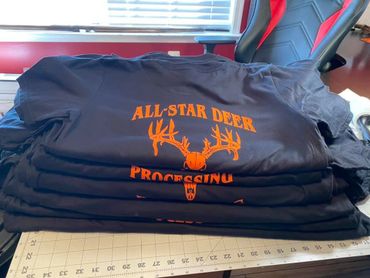 Thank you All-Star Deer Processing for your custom apparel order. 