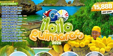 Iloilo Guimaras 2026 travel package offering island hopping and cultural tours for 4 days with meals and accommodations.