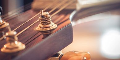 acoustic guitar headstock tuner and strings