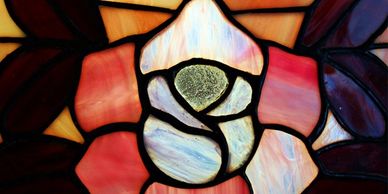 Stained glass rose
