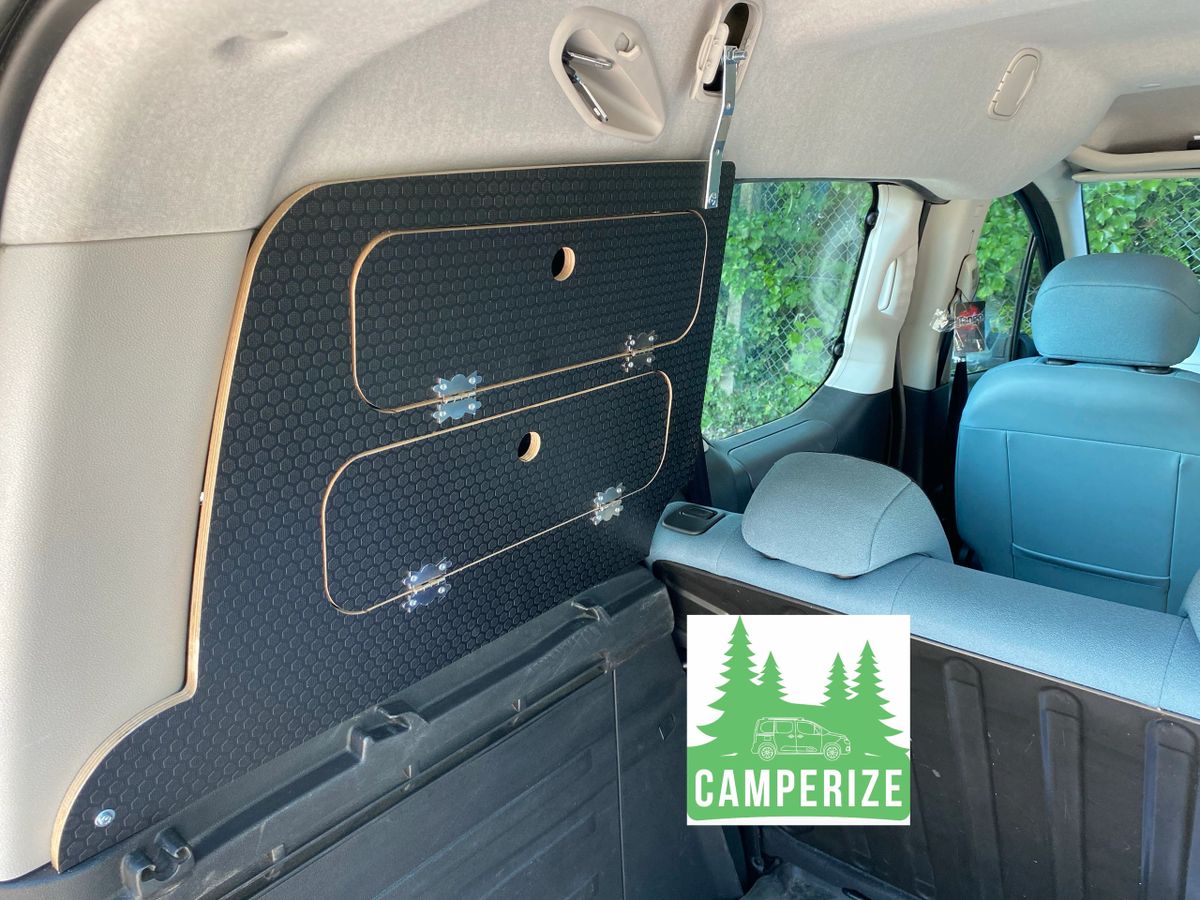 Citroen Berlingo Peugeot Partner Camper Black Window Storage Cupboard