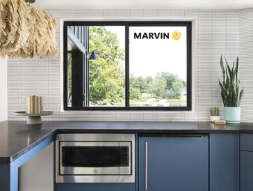 Marvin black casement window
