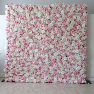 White and Pink 3D Flower Wall