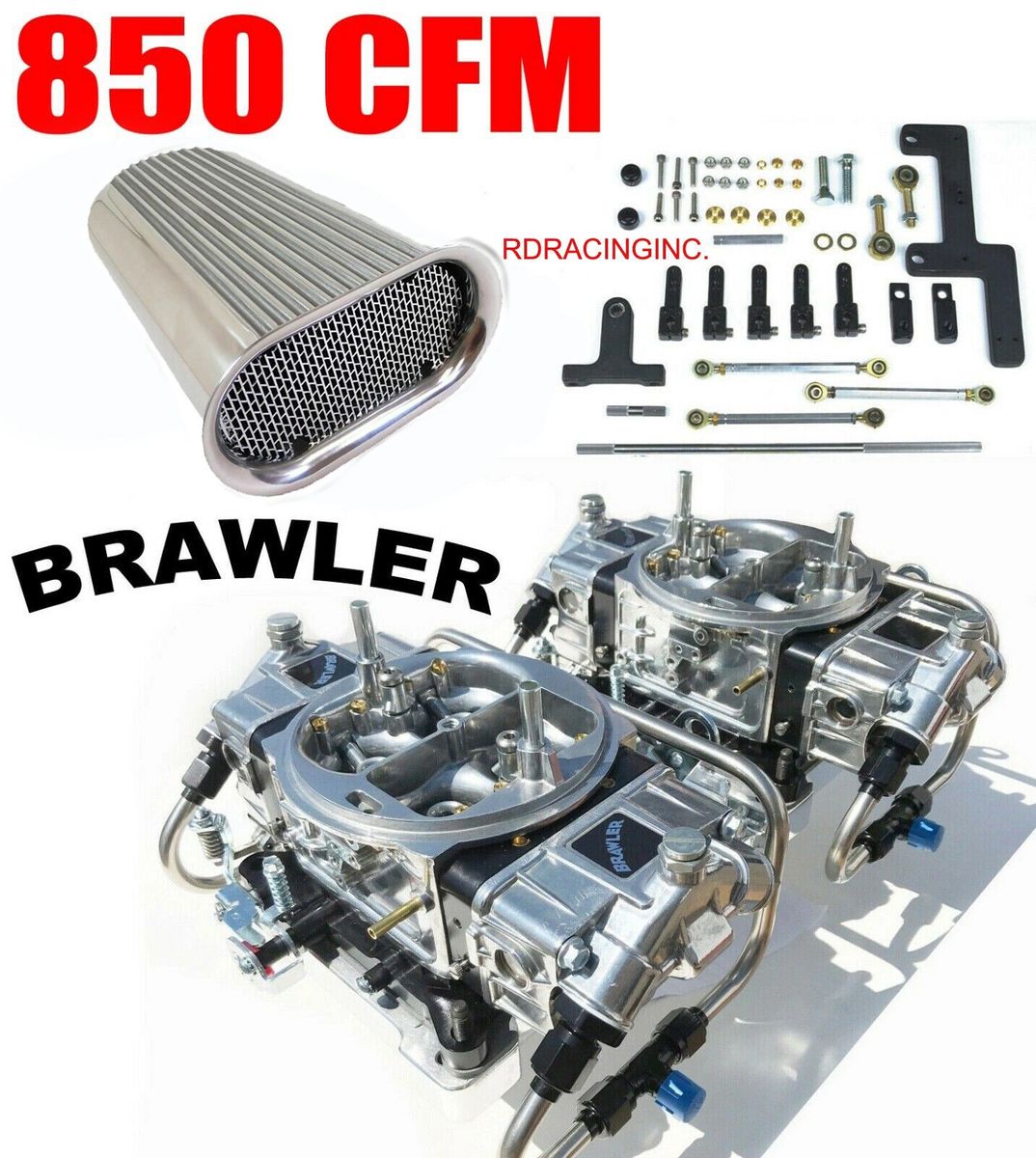 Quick Fuel 850 Cfm Blower Supercharger Carburetors BR67214B2 Combo