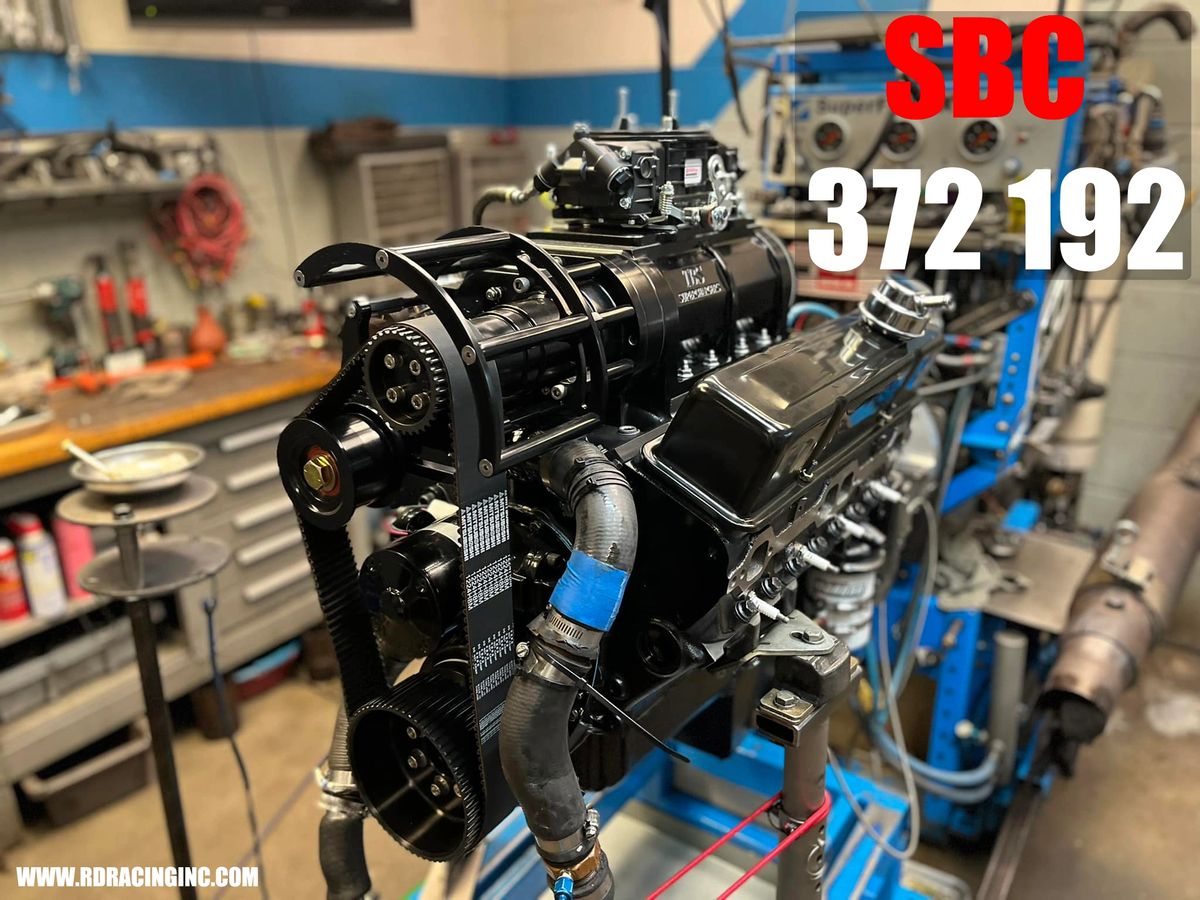 372 Small Block Chevy Blower Supercharger Motor In All Black