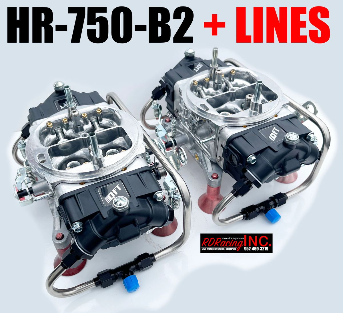 Quick Fuel HR750B2 Blower Supercharger Carbs Gas With Fuel Lines