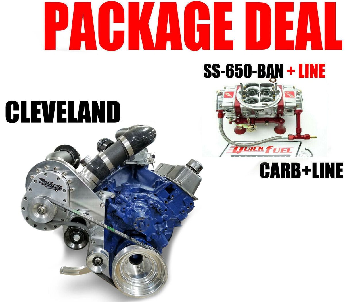 Ford 351C Supercharger Cleveland Torqstorm Billet System With Blow