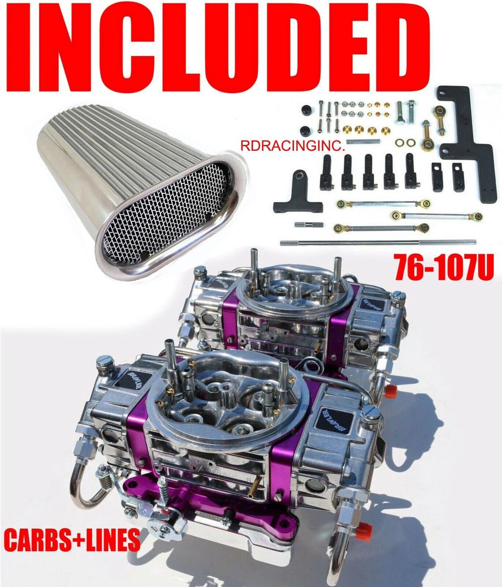 Quick Fuel 850 Cfm Blower Supercharger Carburetors BR67201B2 Combo