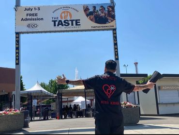 Chef Shawn Tibbitts entering Taste of Tacoma Washington 