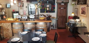 My First Buffet Setup for Mother’s Day Service fed 50 in 2017
