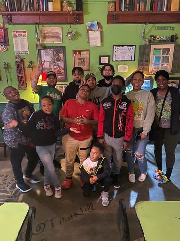 Young Black and Brilliant Inside the Restaurant
