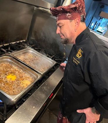 Shawn Tibbitts Cooking for a Fundraiser