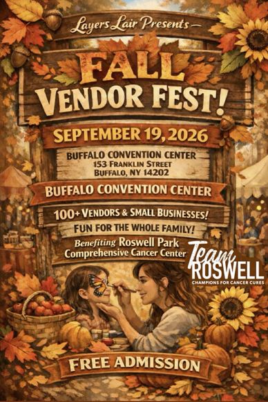 Fall Vendor Fest at Buffalo Convention Center, Sept 19, 2026, with free admission and family fun.