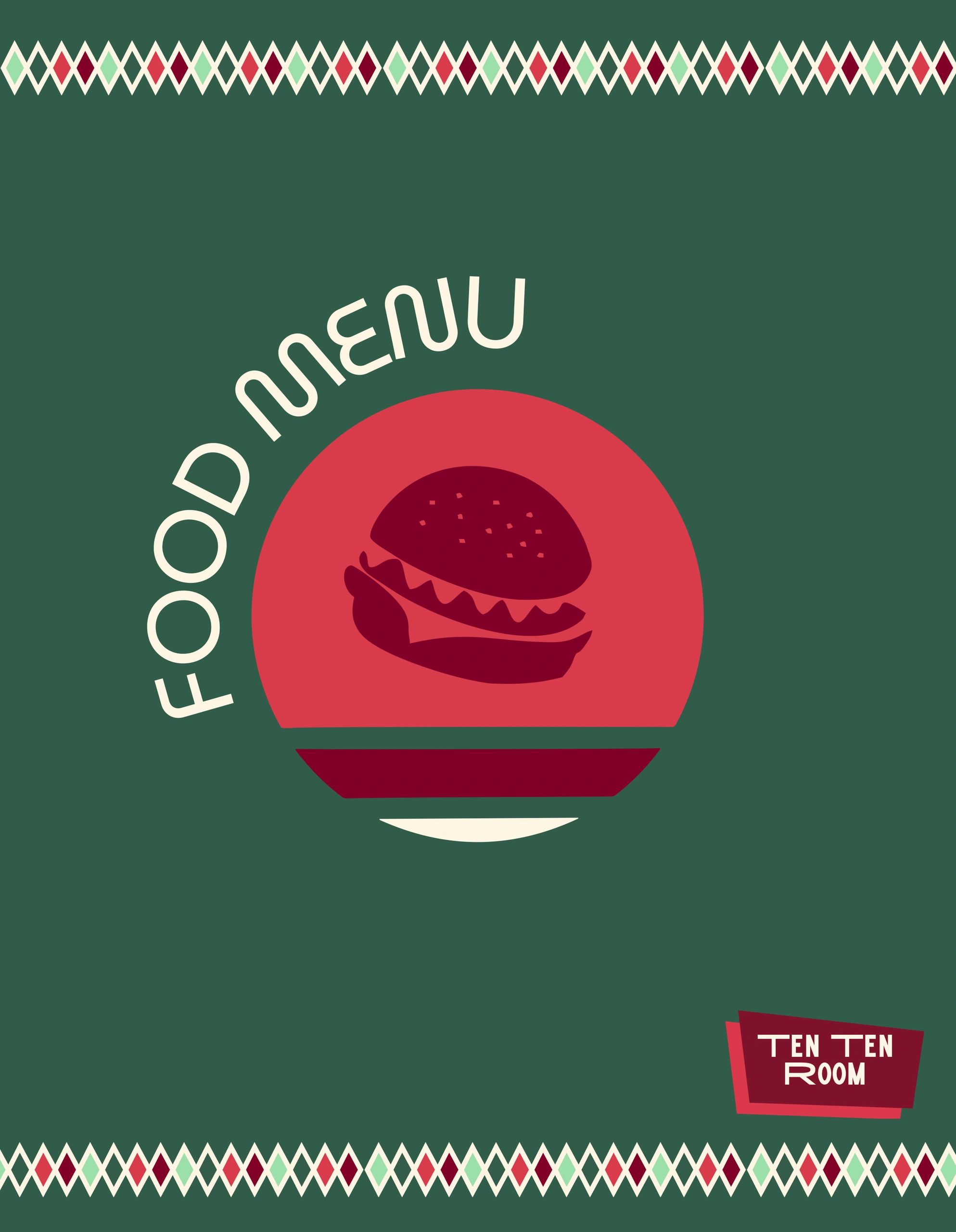 Food Menu Cover Page