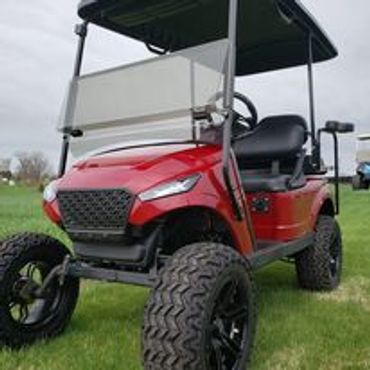 Red Golf Cart