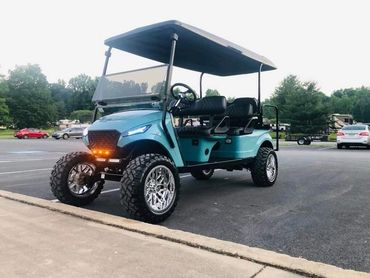 Blue Golf Cart