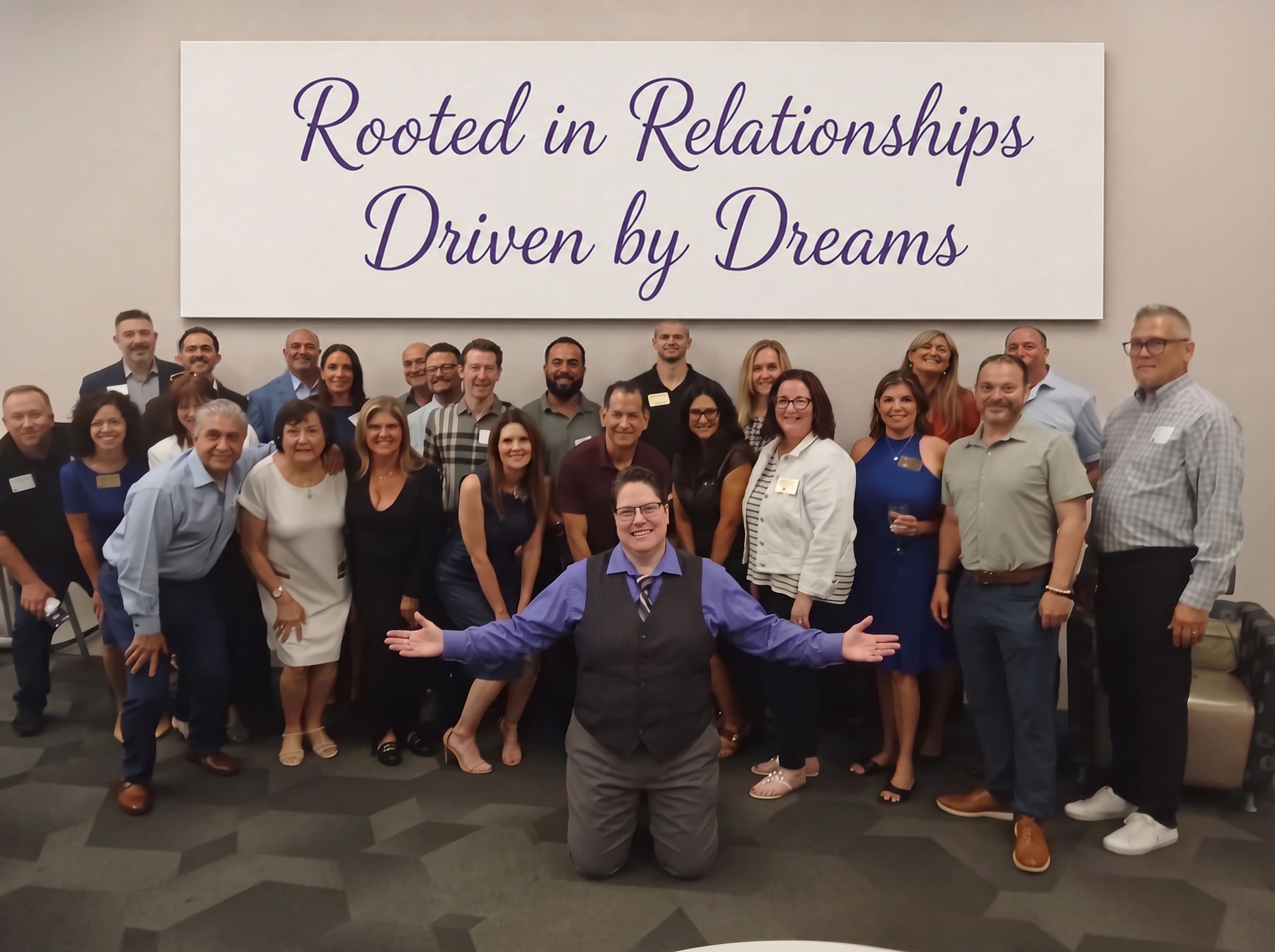 Business Networking group with Amy Gibson Front and center.