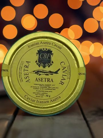 30g of rare Almas ( Diamond ) Caviar from the Caspian Sea—pure luxury in every bite.
