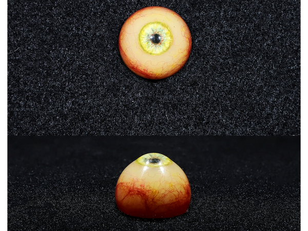 Jaundice Eye: Molded, casted, and painted by me. Made with Dental Acrylic. 