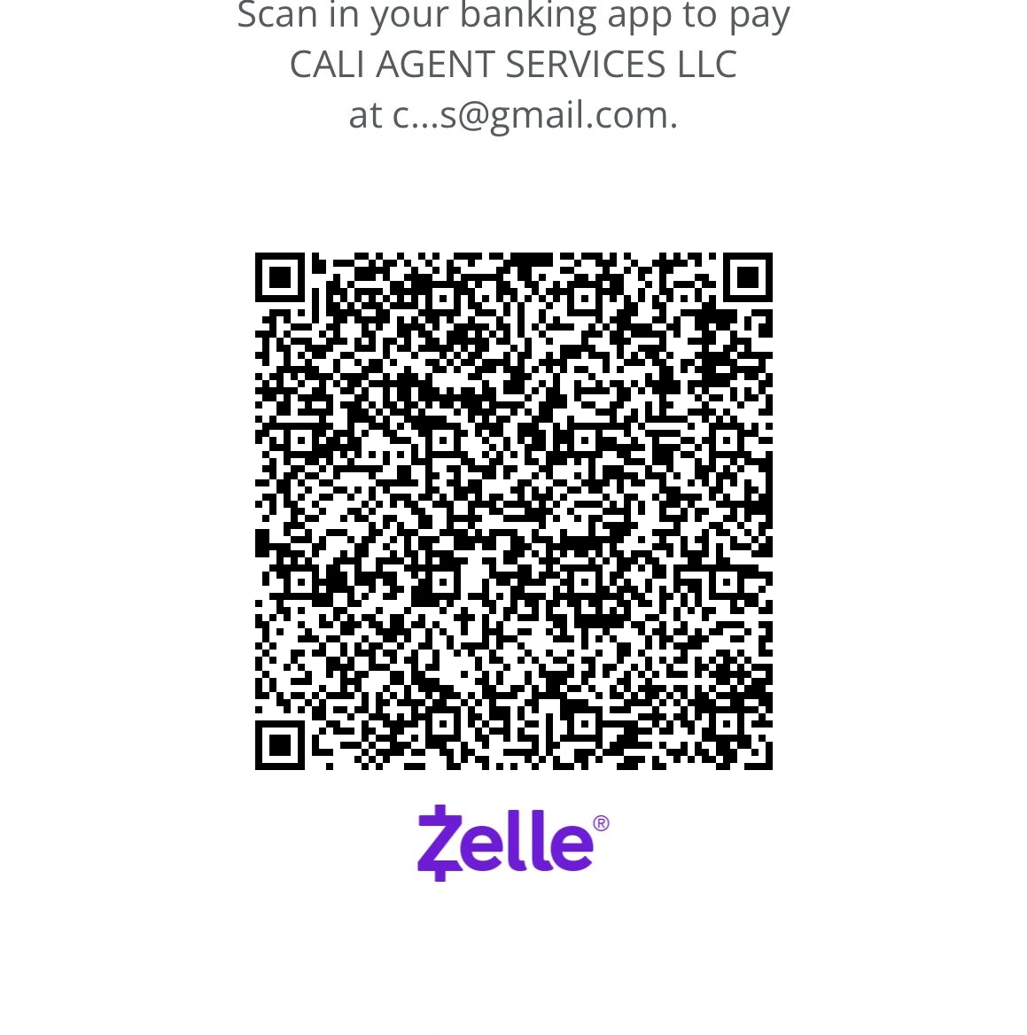  If paying with Zelle, email us payment confirmation and we will email you your receipt.