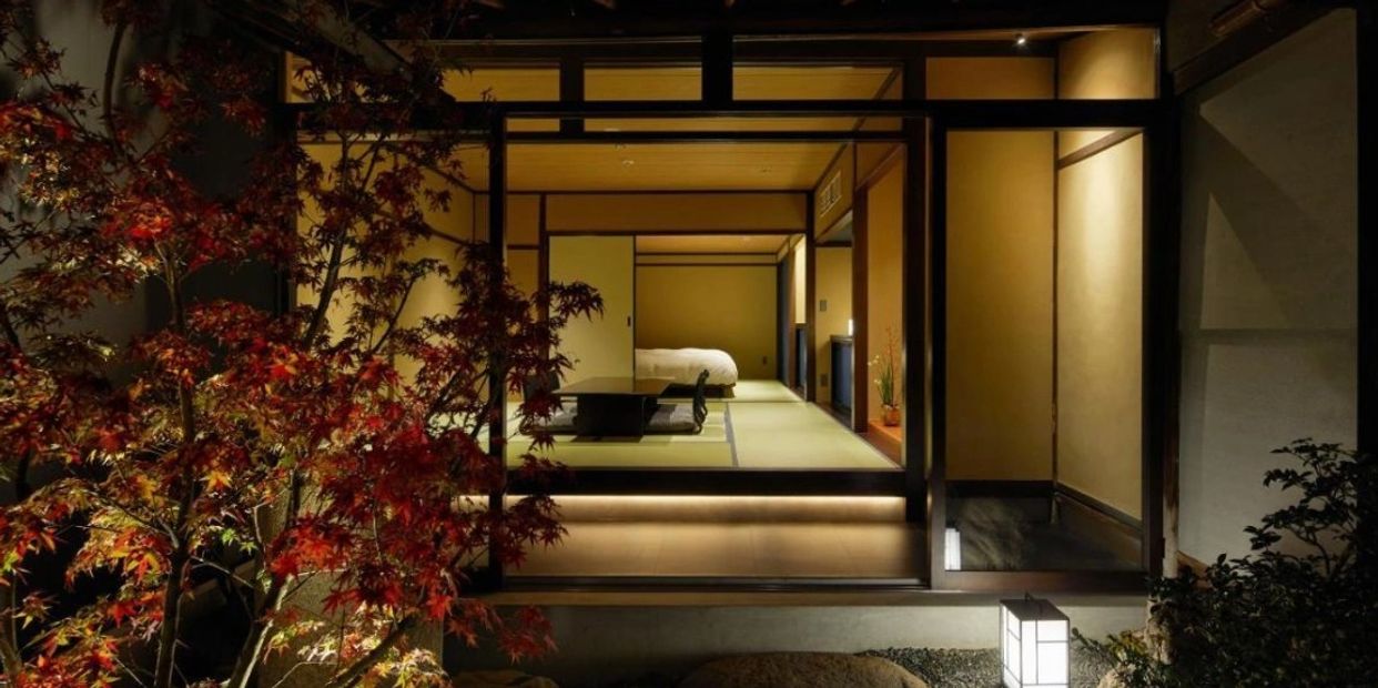 Tsuboniwa courtyard garden inside historic machiya residence.Originally designed by Ogawa  Katsuaki