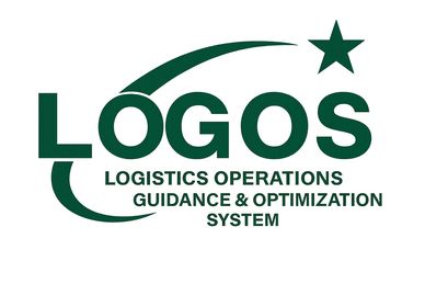 LOGOS logo with star and swoosh design representing logistics operations.