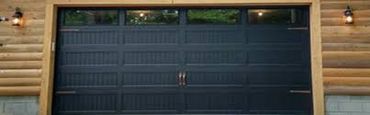 Black modern garage door