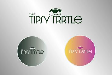 Logo for The Tipsy Trtrtle with a turtle wearing sunglasses.
