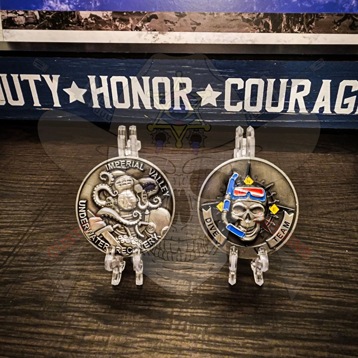 Imperial Valley Underwater Recovery Dive Team coins