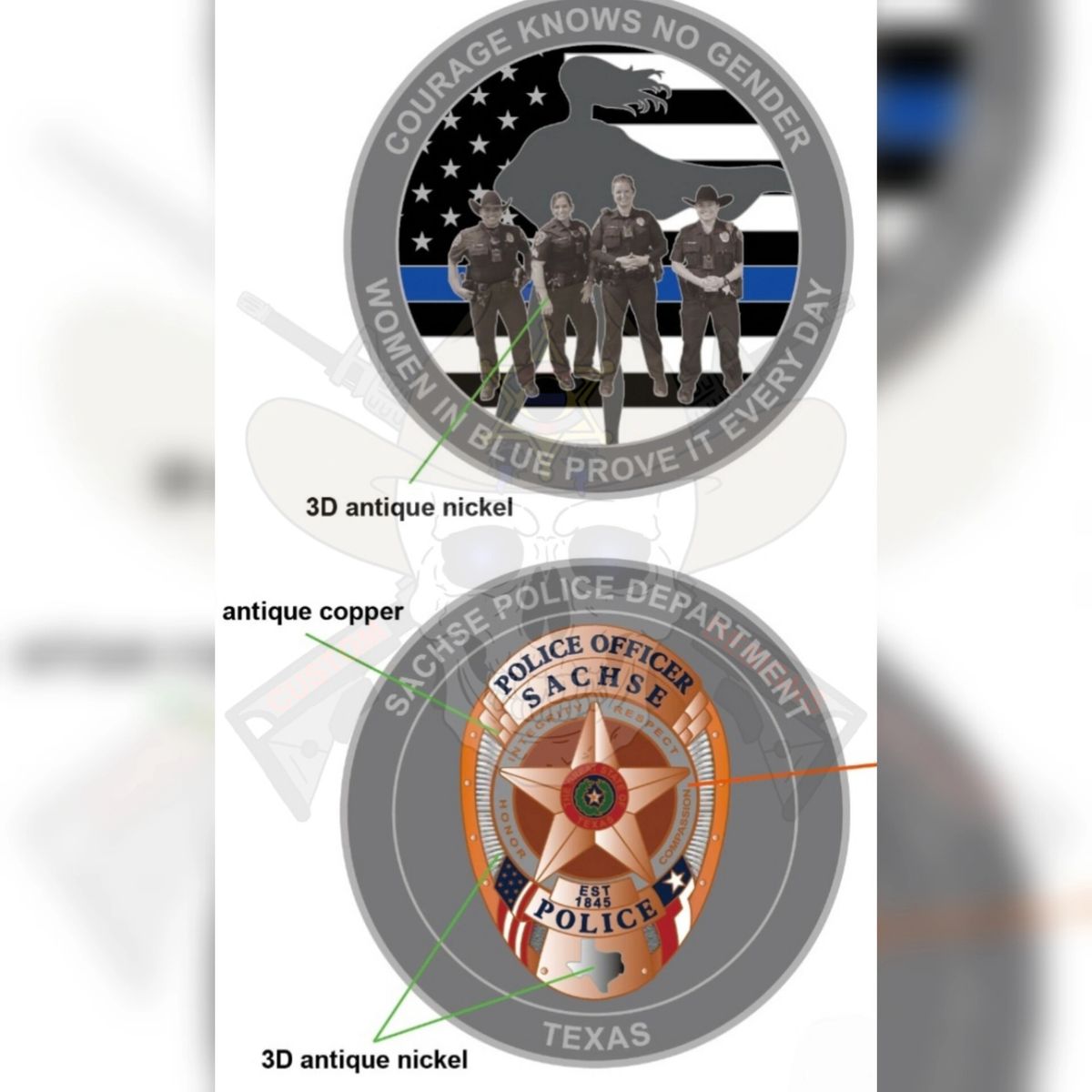 **PRESALE** Sachse Police Department TX special edition allfemale coin