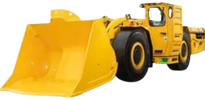 This is a Komatsu underground wheel loader used in mining.